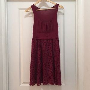 Modcloth A-line dress with lace skirt.